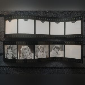 New Lot Of 2 Vintage Black Wavy Table Top Film Strip 10 Pictures Frames 5 Each